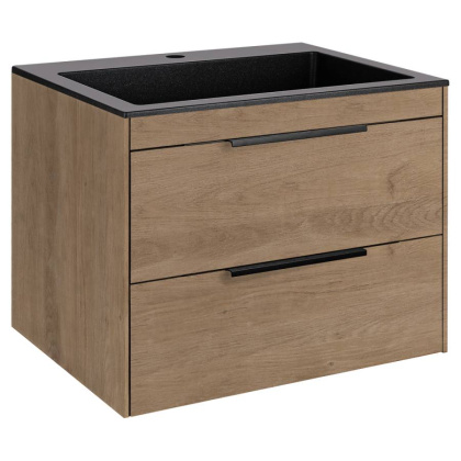 База под раковину Chiara 2D 600 подвесная, 2 выкатных ящика soft-close, N.Oak База под раковину Chiara 2D 600 подвесная, 2 выкатных ящика soft-close, N.Oak