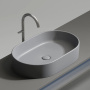 Умывальник чаша накладная овальная (цвет Антрацит Матовый) Element 608*385*122мм