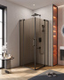 SLIDER-A-2-100/110-GRIGIO-GM Душевой уголок, Условный размер, мм:(1000-1100)x(1000-1100)x1950 Габариты с диапазоном регулировок, мм:(1000-1100)x(1000-1100)x1950 