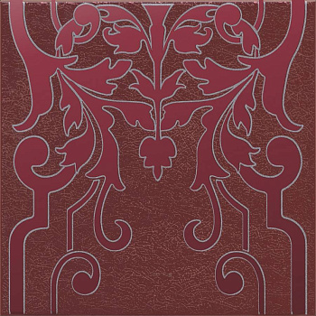 Декор Барберино 2 бордо глянцевый 20x20x0,69