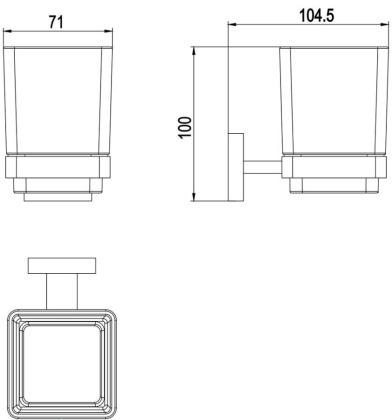 Стакан для зубных щеток Timo Selene 10033/00 Стакан для зубных щеток Timo Selene 10033/00