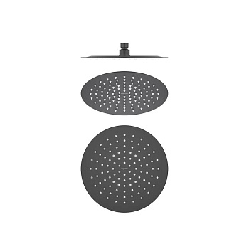 Круглый верхний душ  250*2 мм AQUATEK, матовый черный AQ2073MB 