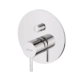 LEAF-VDIM-L-GM Встраиваемый однорычажный смеситель с переключателем на 2 выхода, исполнение Gunmetal PVD