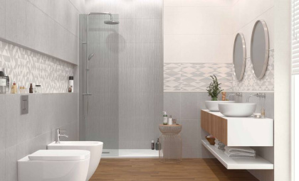 Плитка Lorenzo geometrya бежевый 25х40