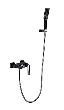 Смеситель для ванны с душ.гарнитуром VENTURO черный + хром