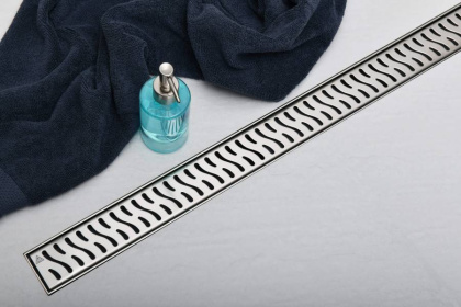 Душевой лоток 45 см Creto Zigzag CRE-450 ZH с решеткой, хром