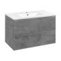 База под керамическую раковину Mia 900 подвесная, 2 выкатных ящика soft close, Beton