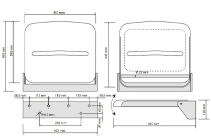 Сиденье для душа Bemeta Help 347125010 Белое Черное матовое