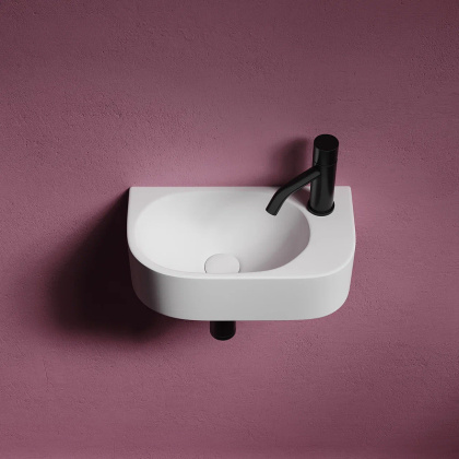 Умывальник подвесной прямоугольный (чаша слева, отверстие под смеситель справа) Element 409*224*110мм