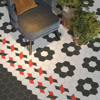 Керамогранит SG1008N Кальсада черный (10,4см*12см*7мм) (72шт/0,673м2) матовый, м2