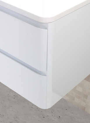 Тумба с раковиной подвесная BelBagno ALBANO 100 Cemento Verona Grigio, раковина белая