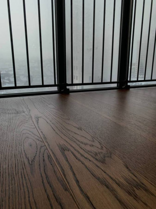 Кварцевый паркет QUARTZ PARQUET 413 Дуб Брауни 400-1220*152*5мм, 0,6 мм, Браш, фаска, 2G