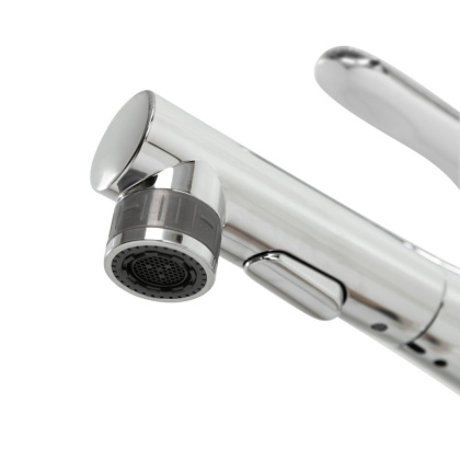 BB-LVMD-CRM-W0 Смеситель для раковины без донного клапана с выдвижным изливом Исполнение: Хром  BB-LVMD-CRM-W0 Смеситель для раковины без донного клапана с выдвижным изливом Исполнение: Хром