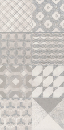 Декор VT\A416\11037R Онда 1 серый орнамент 30см*60см*9мм (1уп/4шт/0,72м2) бетон, шт
