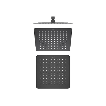 Квадратный верхний душ  250*250*2 мм AQUATEK, матовый черный AQ2072MB 