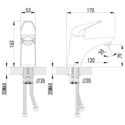 Смеситель Lemark Poseidon LM4206C для раковины Смеситель Lemark Poseidon LM4206C для раковины
