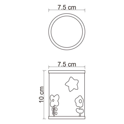 Стакан для зубных щеток Lossa, 7,5х10х7,5 см, голубой, K-3428