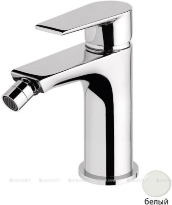 NAUTIC-BS1-BIO Смеситель для биде однорычажный, с донным клапаном, исполнение белый матовый