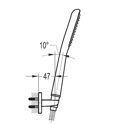 CITY-F-KD-01 Ручной душ со шлангом и держателем, хром