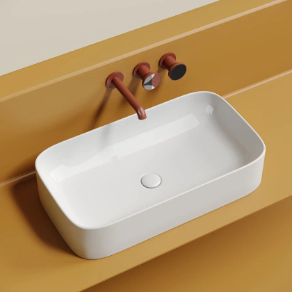 Умывальник чаша накладная прямоугольная Element 705*380*150мм