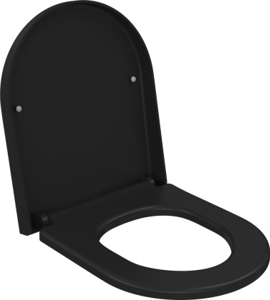 Сиденье с крышкой (soft close) Taormina/Jet Flush,дюропласт, черный матовый, A0302-004 (аналог A0300-004 (A0301-004)