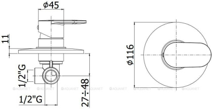 Смеситель для душа Paffoni Candy CA010CR (с внутренней частью) Смеситель для душа Paffoni Candy CA010CR (с внутренней частью)