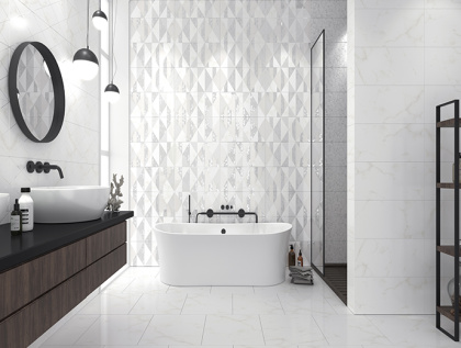Декор Athena White 01 25х60 Декор Athena White 01 25х60