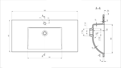 Раковина VCB-13100W из искусственного камня, цвет белый