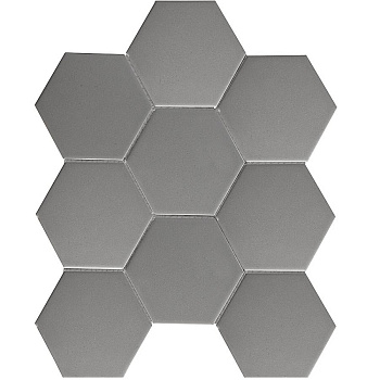Керамическая мозаика, Hexagon Big Grey Matt 95x110, Geometry Керамическая мозаика, Hexagon Big Grey Matt 95x110, Geometry