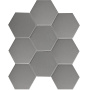 Керамическая мозаика, Hexagon Big Grey Matt 95x110, Geometry