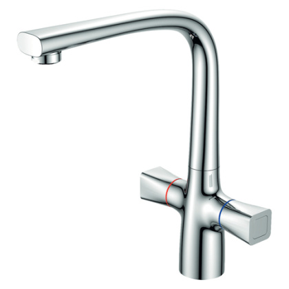 Orange Lotos M32-000cr-S двухзахватный смеситель для кухонной мойки, R-излив