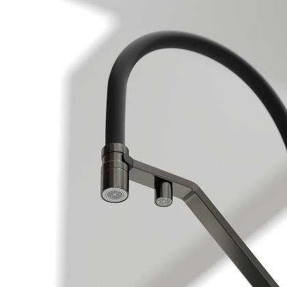 Смеситель для кухни SANCOS Loro с возможностью подключения фильтра для воды, цвет вороненая сталь, арт. SC4007GG