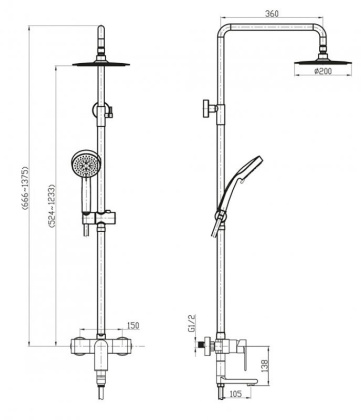 Душевая стойка BelBagno NOVA NOV-VSCM-IN Душевая стойка BelBagno NOVA NOV-VSCM-IN
