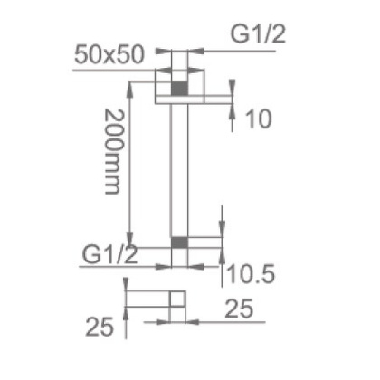 Держатель верхнего душа потолочный Gllon ST005 Держатель верхнего душа потолочный Gllon ST005