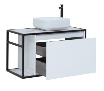 Тумба под раковину Aquanet Nova Lite Loft 90 R белый Тумба под раковину Aquanet Nova Lite Loft 90 R белый