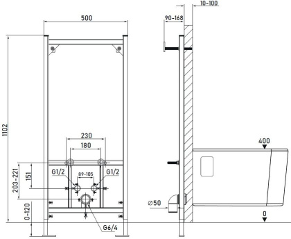 Инсталляция для биде Allen Brau Base 9.30001.20