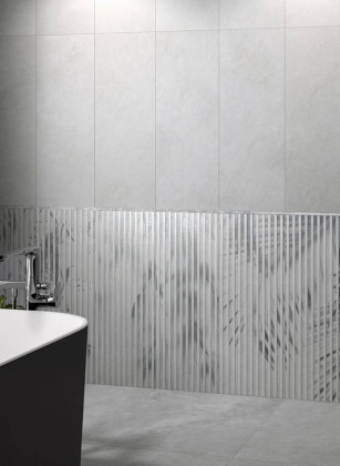 Декор K1310IA320010 Ombra Grey 3D Palm Matt.Rec. 30x90 Декор K1310IA320010 Ombra Grey 3D Palm Matt.Rec. 30x90