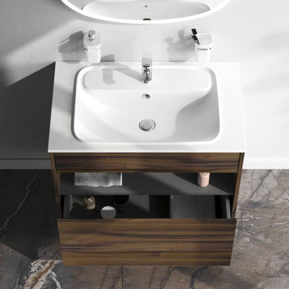 База под раковину с нишей и 1 ящиком, 80 см, дуб крафт, универсальная M8FFUX0801OF База под раковину с нишей и 1 ящиком, 80 см, дуб крафт, универсальная M8FFUX0801OF