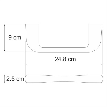 Держатель полотенец Berkel, 24,8х2,5х9 см, хром, K-6832