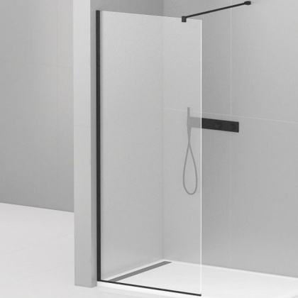 LIBERTA-L-1-90-120-C-NERO Душевая перегородка с односторонним входом, стекло прозрачное, профиль чёрный, 900x1200x1950 мм LIBERTA-L-1-90-120-C-NERO Душевая перегородка с односторонним входом, стекло прозрачное, профиль чёрный, 900x1200x1950 мм