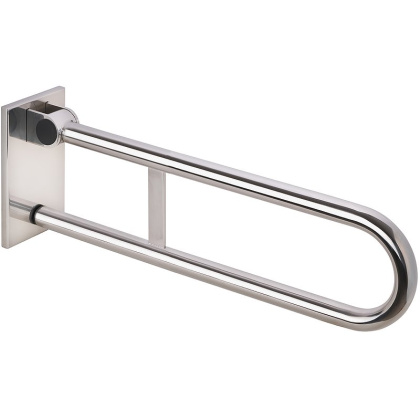 Съемный откидной поручень 600 мм, глянец, с крышкой Съемный откидной поручень 600 мм, глянец, с крышкой