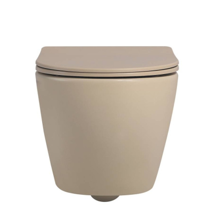 Подвесной унитаз Abber Bequem AC1100MBB бежевый матовый с микролифтом