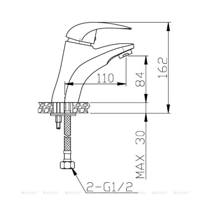 Смеситель для раковины Agger Proud A0802100 Смеситель для раковины Agger Proud A0802100