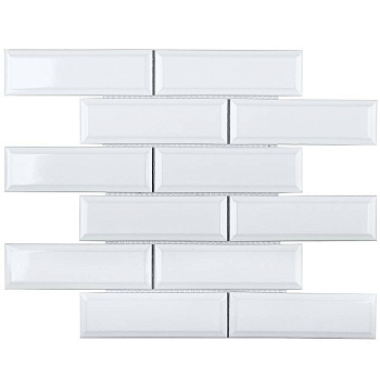 Керамическая мозаика, Metro White Glossy 45х145, Brick & Metro