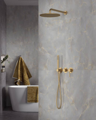 Душевая система Timo Saona SX-2349/17SM скрытого монтажа, золото матовое