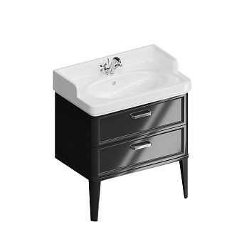 Тумба с раковиной Kerama Marazzi Pompei 80 см PO.M.80.2\BLK глянцевый черный