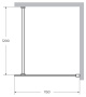 LIBERTA-L-1-115-120-C-Cr Душевая перегородка с односторонним входом 1150x1200x1950 мм