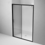 W90G-140-1-195BM Gem Solo Дверь душевая 140х195, стекло матовое, профиль Черный матовый