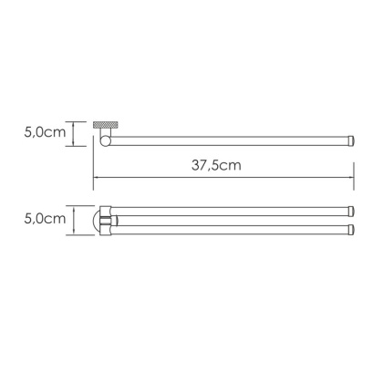 Tauber K-64431 Держатель полотенец двойной