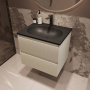 База под раковину Welle 600 подвесная, 2 выкатных ящика soft-close, M.Beige